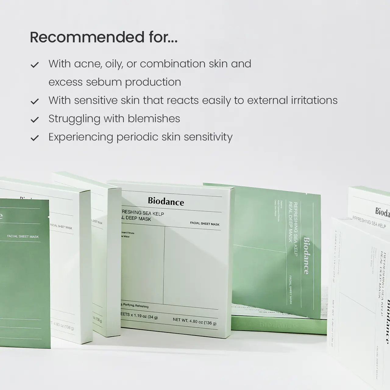Maskholic Gift Bundle| Collagen, PDRN, Ceranol, Seakelp (4*4, 16ea)